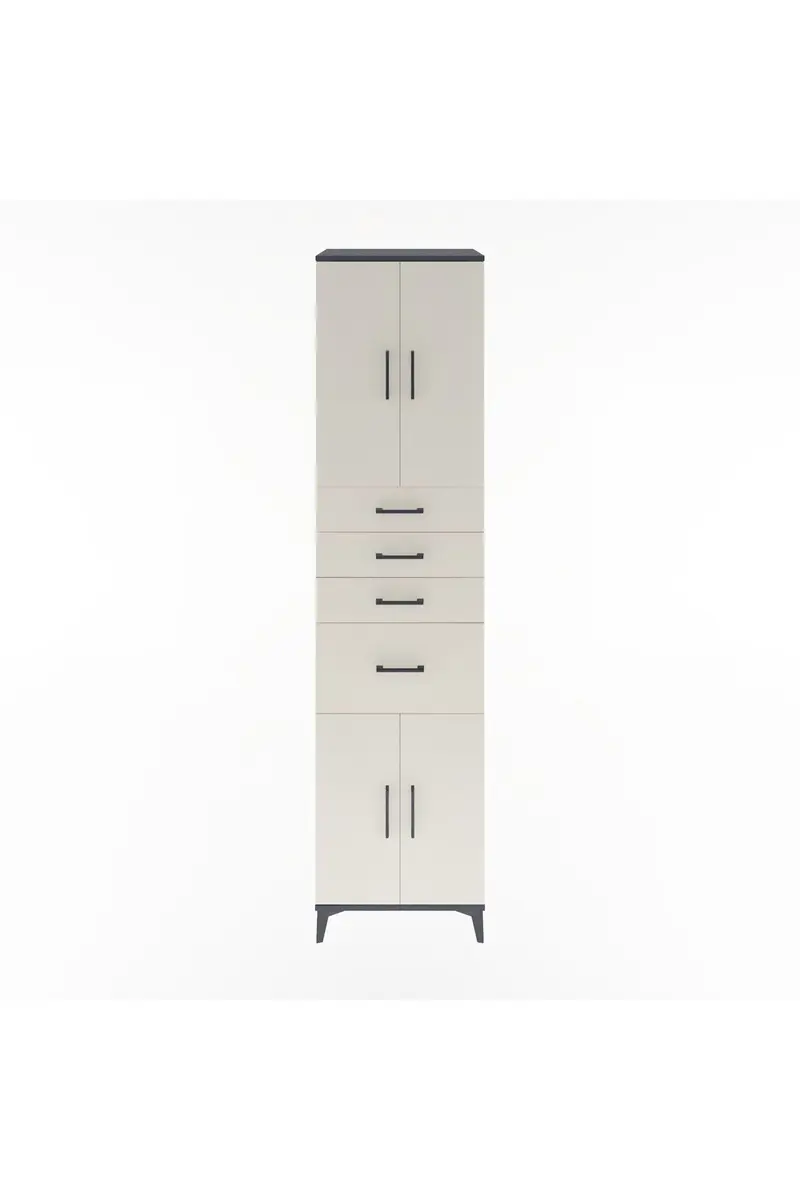 Hyperion Dolap 2 Raflı 4 Çekmeceli 4 Kapaklı 60x44x243