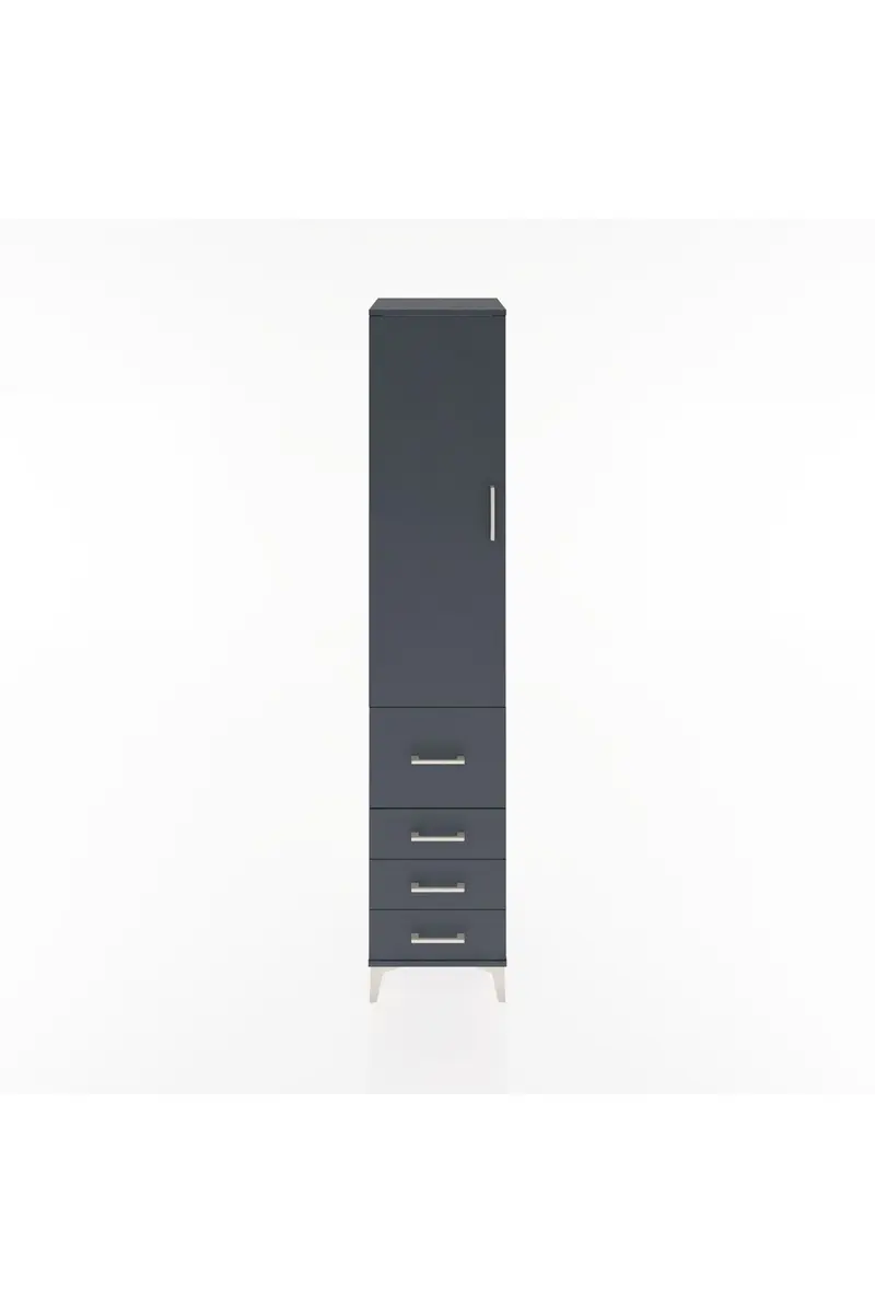 Hyperion Dolap 2 Raflı 4 Çekmeceli Tek Askılı 44x44x221