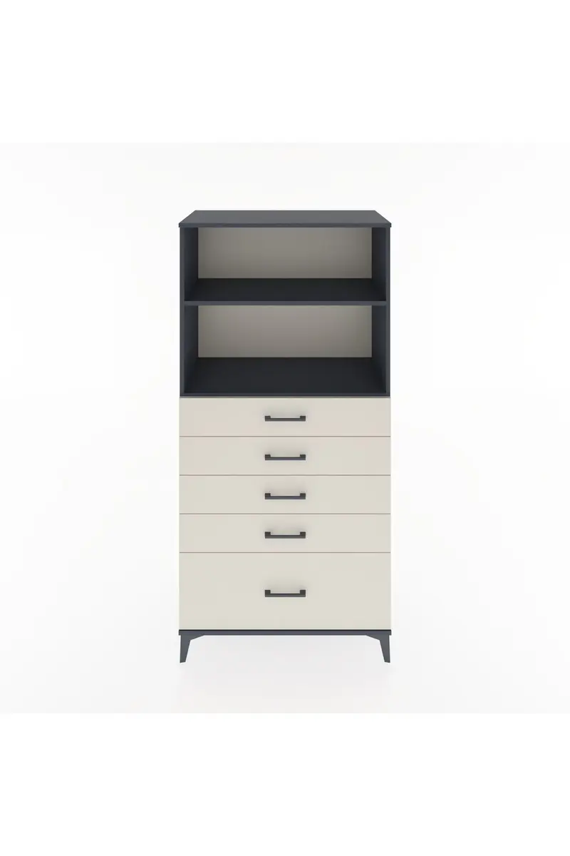 Hyperion Dolap 2 Raflı 5 Çekmeceli 88x44x182