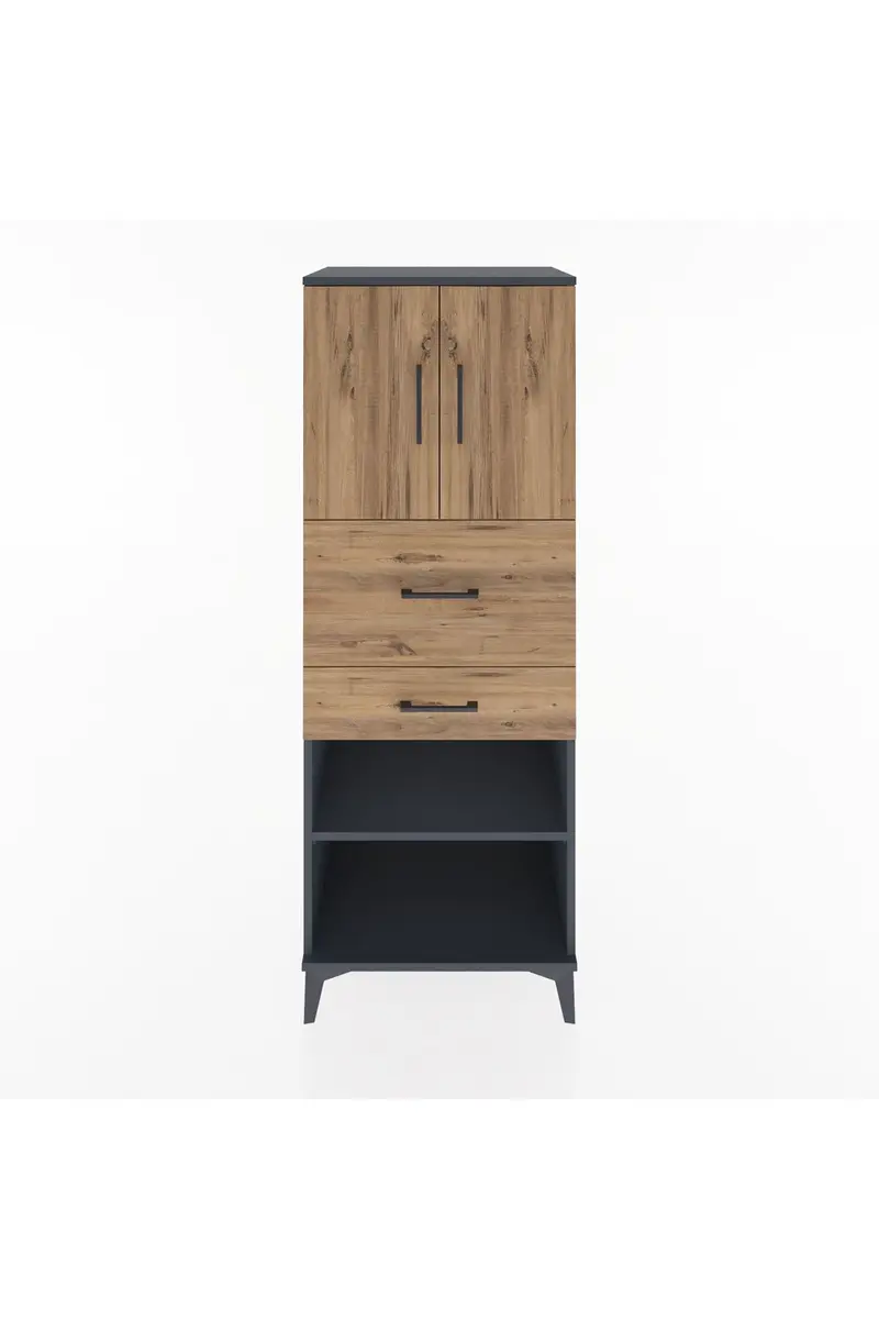 Hyperion Dolap 3 Raflı 2 Çekmeceli 2 Kapaklı 60x44x163