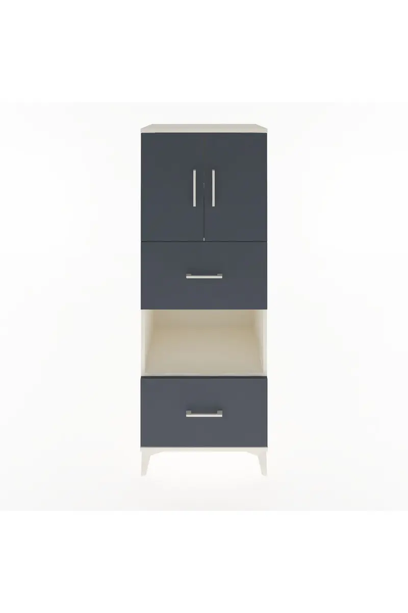Hyperion Dolap 3 Raflı 2 Çekmeceli 2 Kapaklı 60x44x163