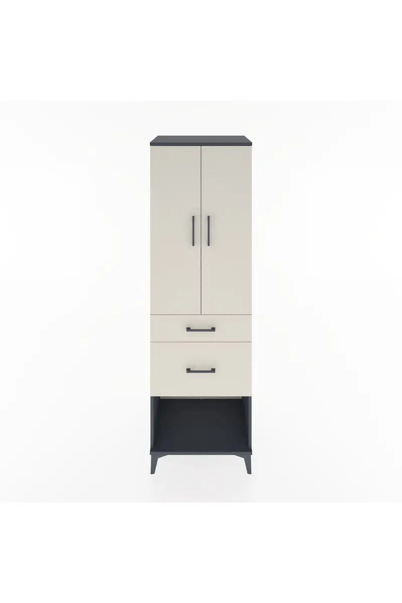 Hyperion Dolap 3 Raflı 2 Çekmeceli 2 Kapaklı 60x44x195