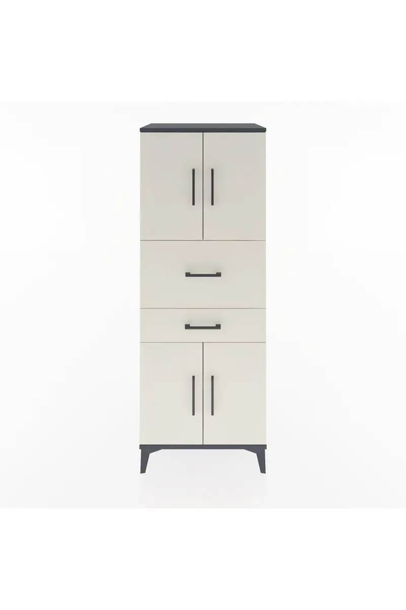 Hyperion Dolap 3 Raflı 2 Çekmeceli 4 Kapaklı 60x44x163