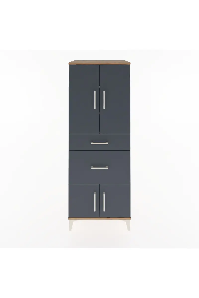 Hyperion Dolap 3 Raflı 2 Çekmeceli 4 Kapaklı 60x44x163