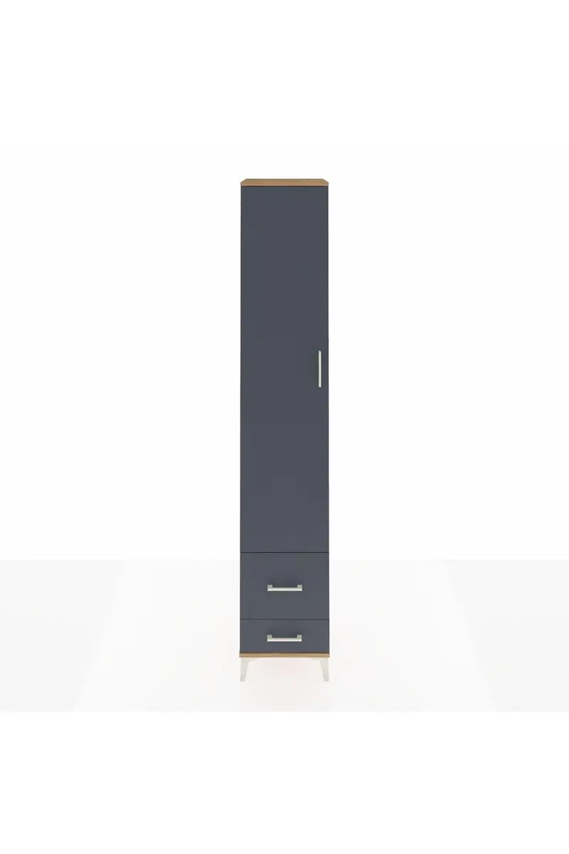 Hyperion Dolap 3 Raflı 2 Çekmeceli Tek Askılı 44x44x243