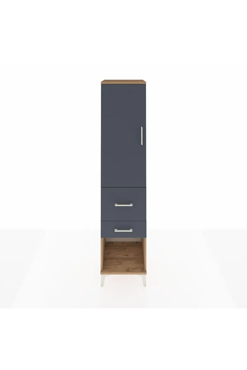Hyperion Dolap 3 Raflı 2 Çekmeceli Tek Kapaklı 44x44x195