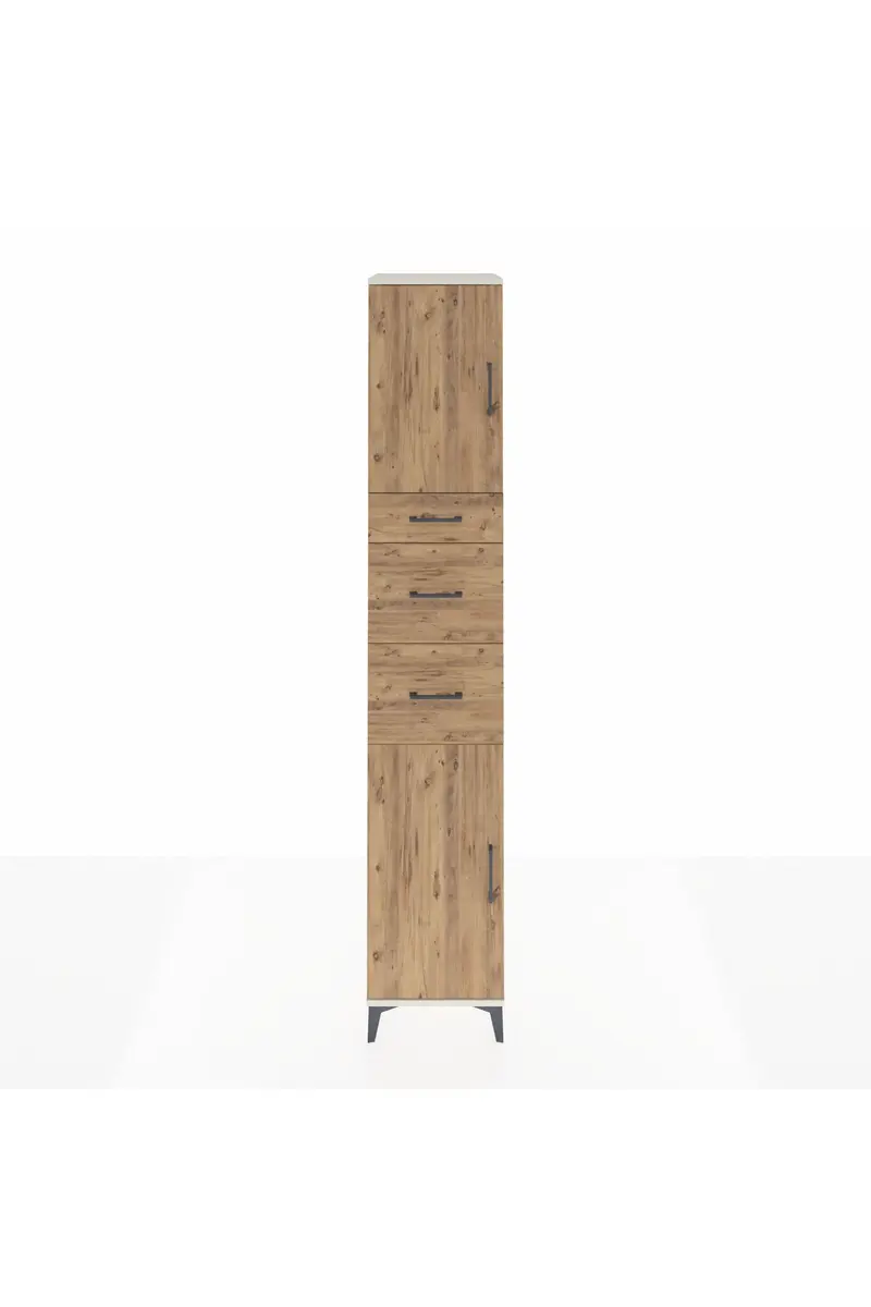 Hyperion Dolap 3 Raflı 3 Çekmeceli 2 Kapaklı 44x44x243