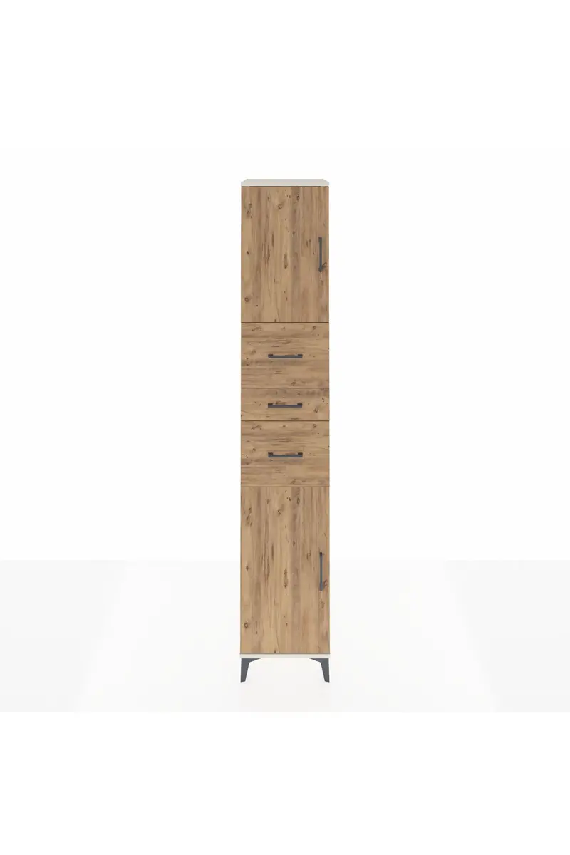Hyperion Dolap 3 Raflı 3 Çekmeceli 2 Kapaklı 44x44x243