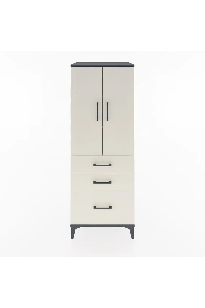 Hyperion Dolap 3 Raflı 3 Çekmeceli 2 Kapaklı 60x44x163