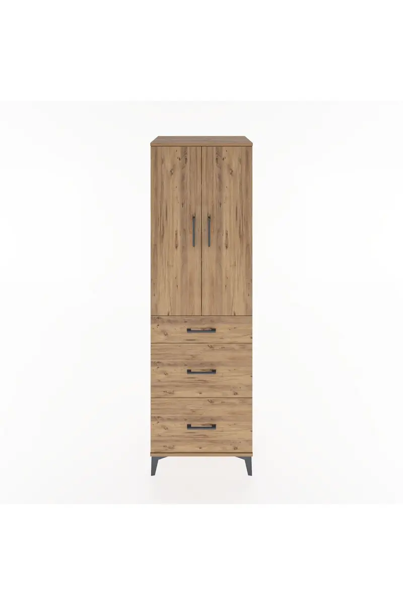 Hyperion Dolap 3 Raflı 3 Çekmeceli 2 Kapaklı 60x44x195