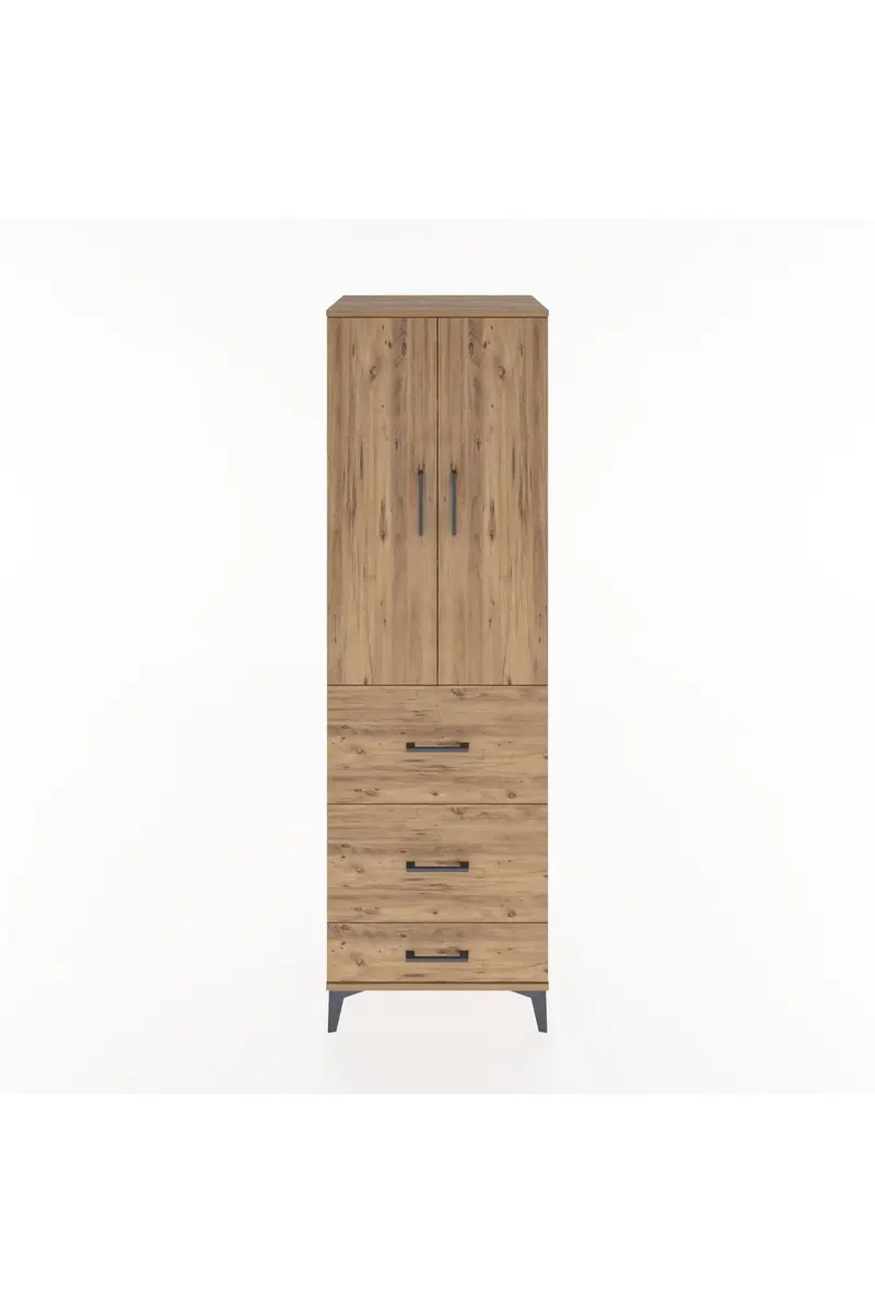 Hyperion Dolap 3 Raflı 3 Çekmeceli 2 Kapaklı 60x44x195