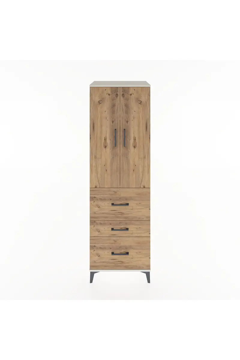 Hyperion Dolap 3 Raflı 3 Çekmeceli 2 Kapaklı 60x44x195