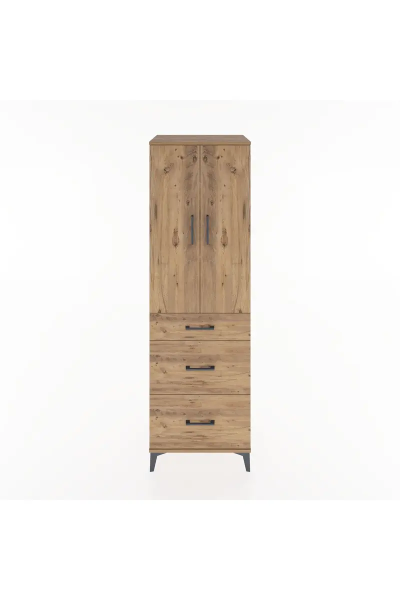 Hyperion Dolap 3 Raflı 3 Çekmeceli 2 Kapaklı 60x44x195