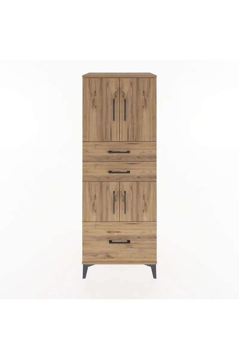 Hyperion Dolap 3 Raflı 3 Çekmeceli 4 Kapaklı 60x44x163