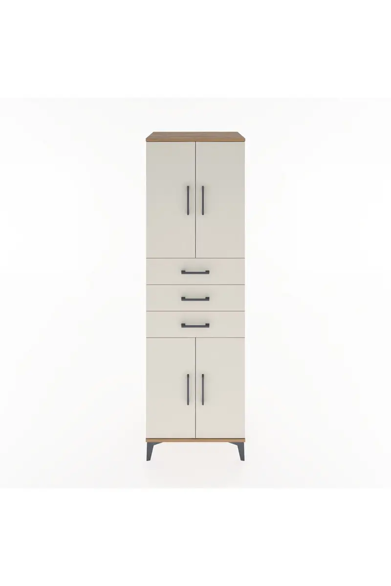 Hyperion Dolap 3 Raflı 3 Çekmeceli 4 Kapaklı 60x44x195