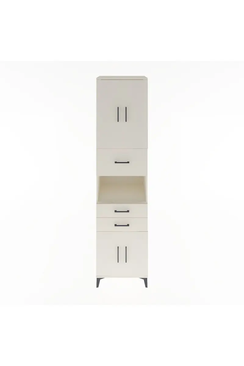 Hyperion Dolap 3 Raflı 3 Çekmeceli 4 Kapaklı 60x44x243