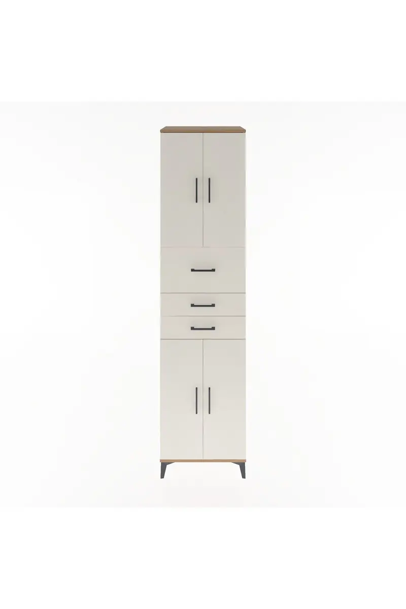 Hyperion Dolap 3 Raflı 3 Çekmeceli 4 Kapaklı 60x44x243