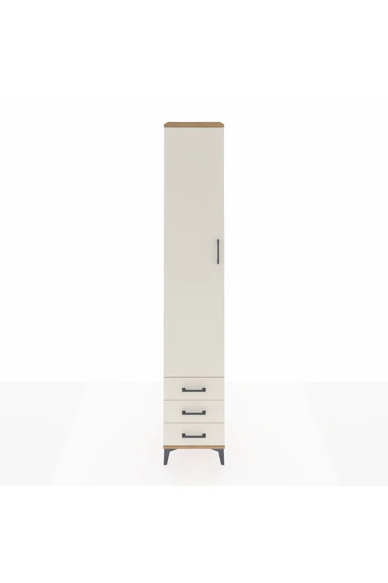 Hyperion Dolap 3 Raflı 3 Çekmeceli Tek Askılı 44x44x243