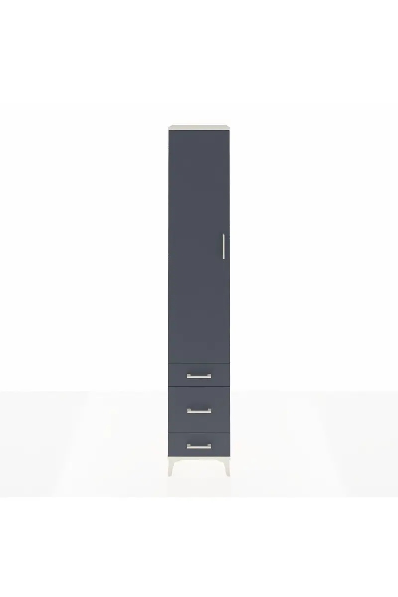 Hyperion Dolap 3 Raflı 3 Çekmeceli Tek Askılı 44x44x243