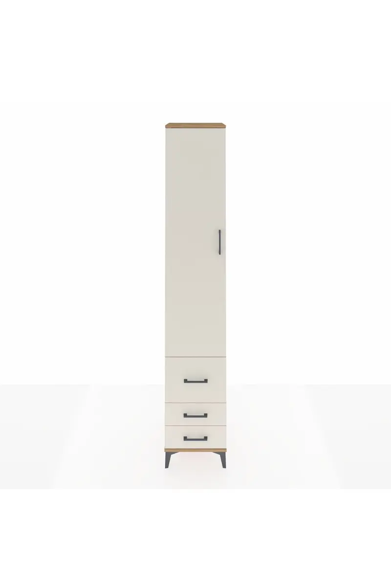 Hyperion Dolap 3 Raflı 3 Çekmeceli Tek Askılı 44x44x243