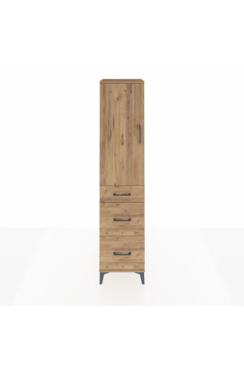 Hyperion Dolap 3 Raflı 3 Çekmeceli Tek Kapaklı 44x44x195