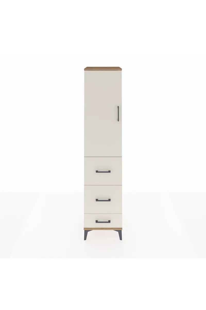 Hyperion Dolap 3 Raflı 3 Çekmeceli Tek Kapaklı 44x44x195