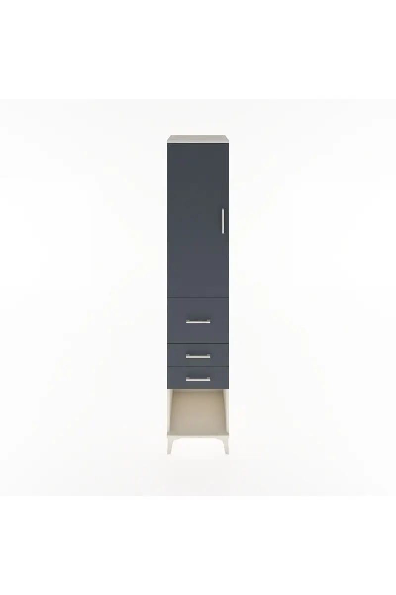 Hyperion Dolap 3 Raflı 3 Çekmeceli Tek Kapaklı 44x44x221