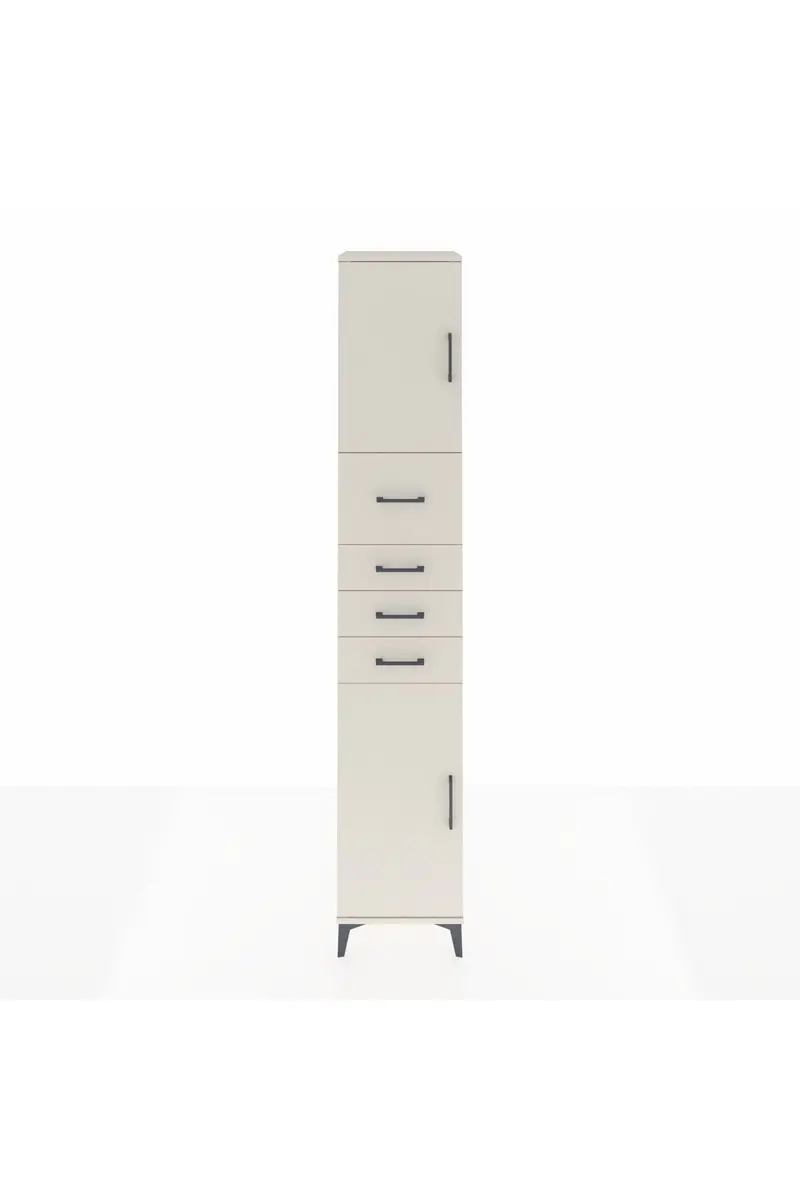Hyperion Dolap 3 Raflı 4 Çekmeceli 2 Kapaklı 44x44x243