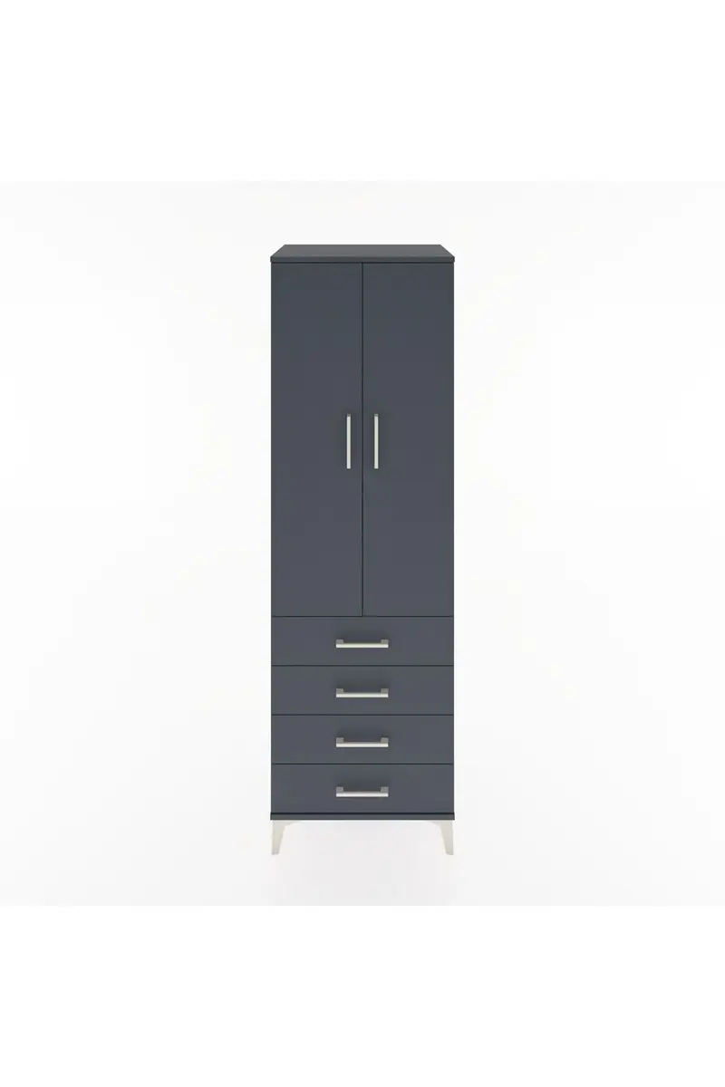 Hyperion Dolap 3 Raflı 4 Çekmeceli 2 Kapaklı 60x44x195