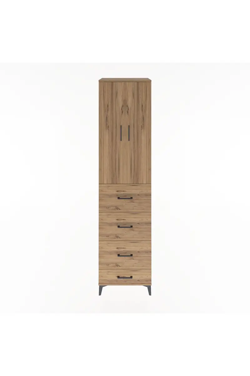 Hyperion Dolap 3 Raflı 4 Çekmeceli 2 Kapaklı 60x44x243