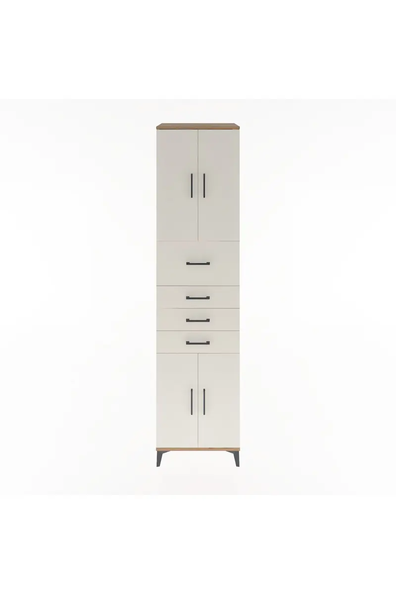 Hyperion Dolap 3 Raflı 4 Çekmeceli 4 Kapaklı 60x44x243