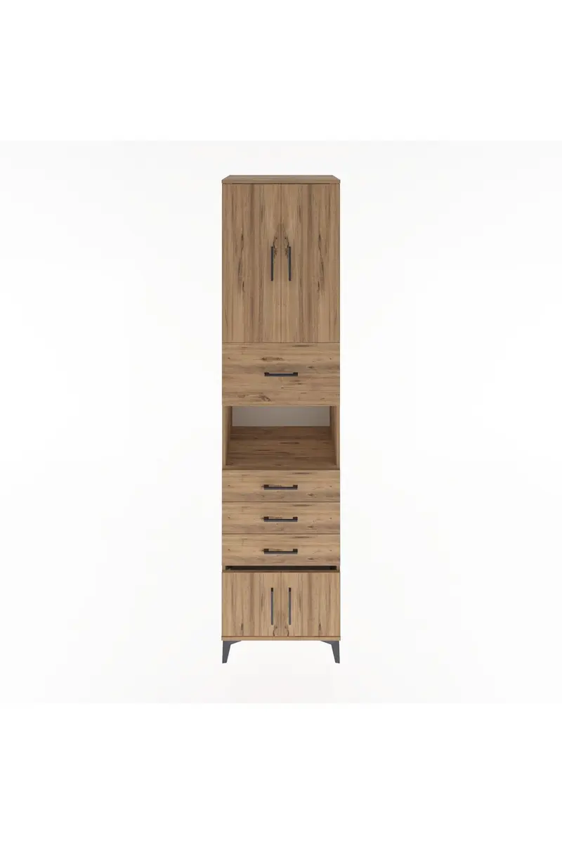 Hyperion Dolap 3 Raflı 4 Çekmeceli 4 Kapaklı 60x44x243
