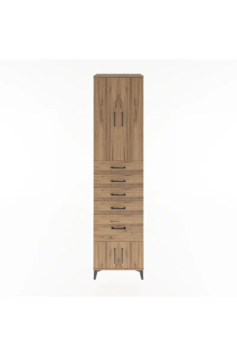 Hyperion Dolap 3 Raflı 5 Çekmeceli 4 Kapaklı 60x44x243