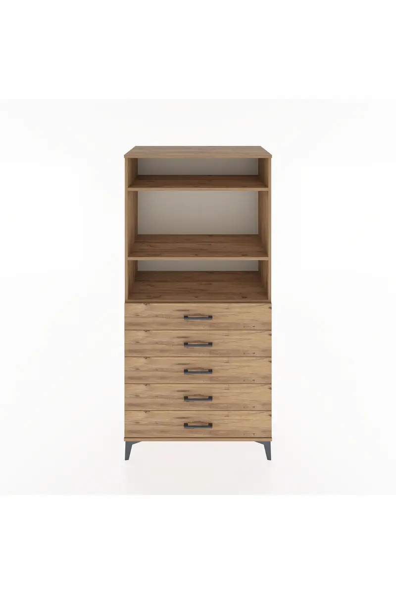 Hyperion Dolap 3 Raflı 5 Çekmeceli 88x44x182