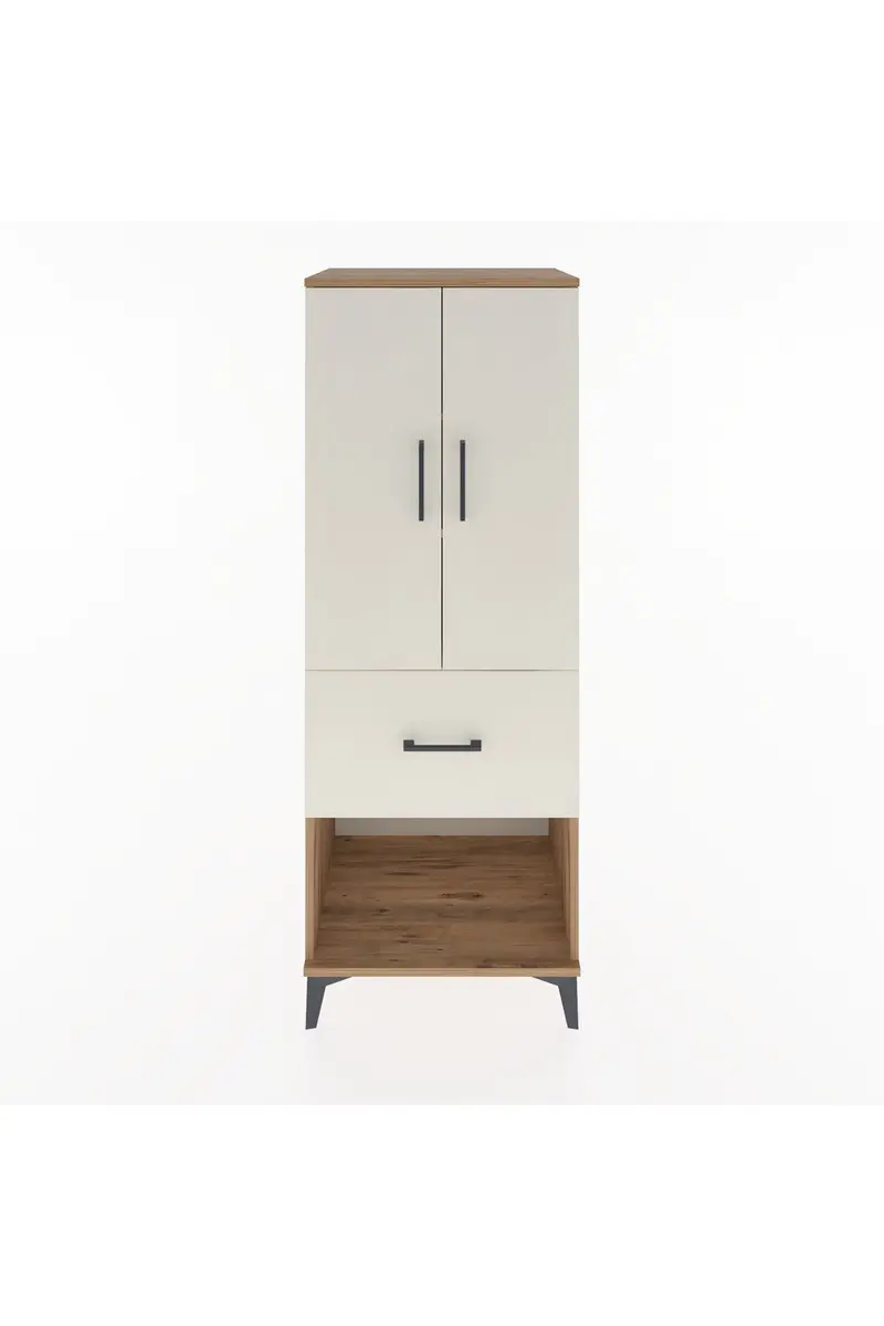 Hyperion Dolap 3 Raflı Tek Çekmeceli 2 Kapaklı 60x44x163