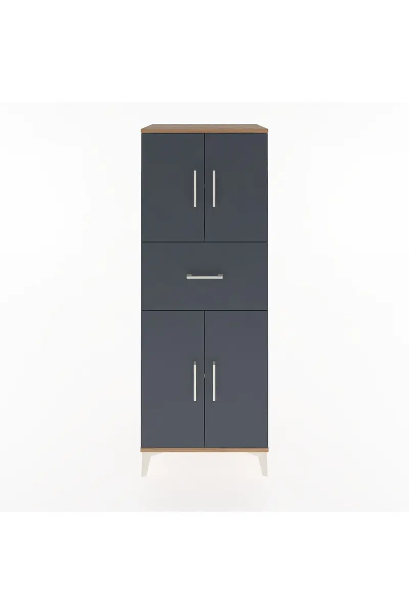 Hyperion Dolap 3 Raflı Tek Çekmeceli 4 Kapaklı 60x44x163