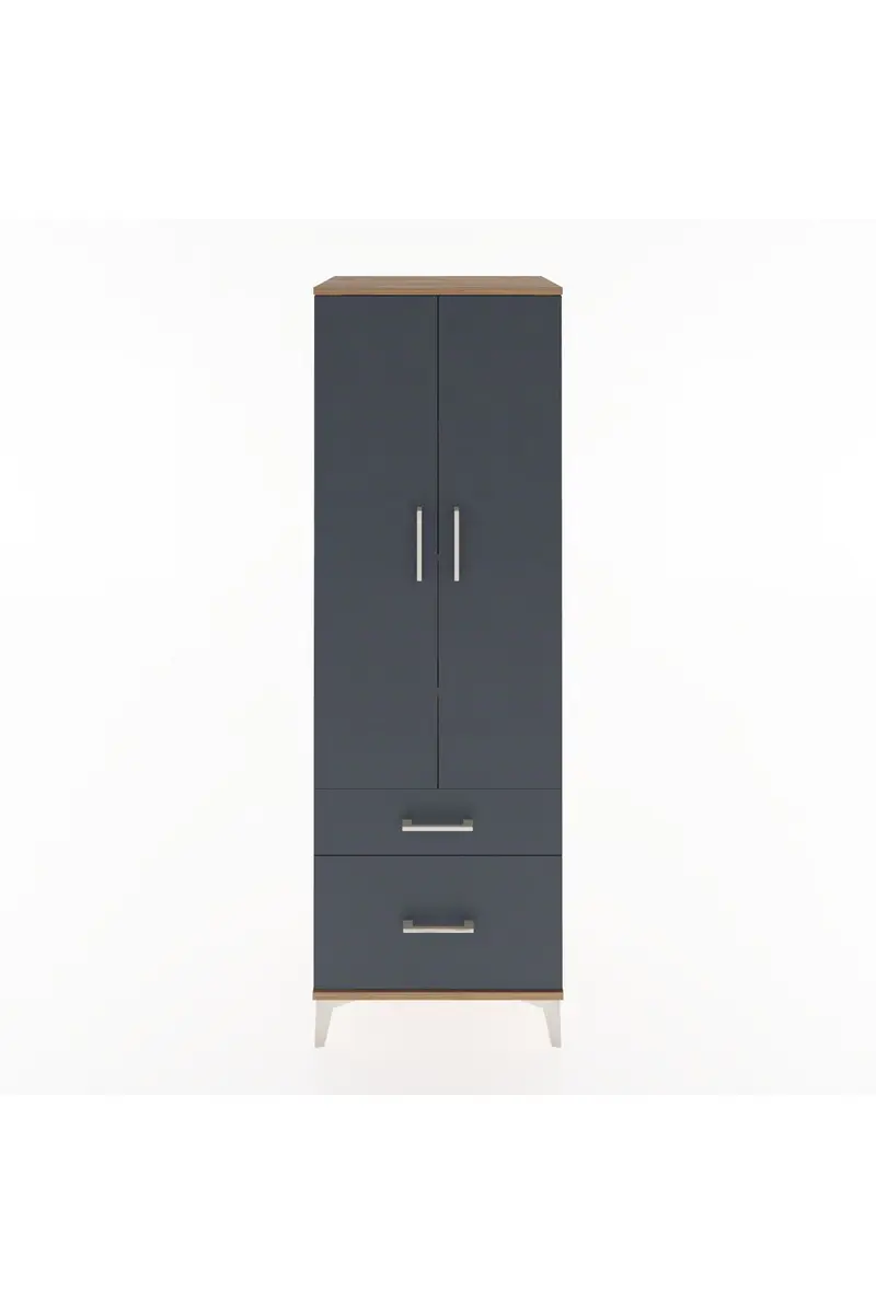 Hyperion Dolap 4 Raflı 2 Çekmeceli 2 Kapaklı 60x44x182