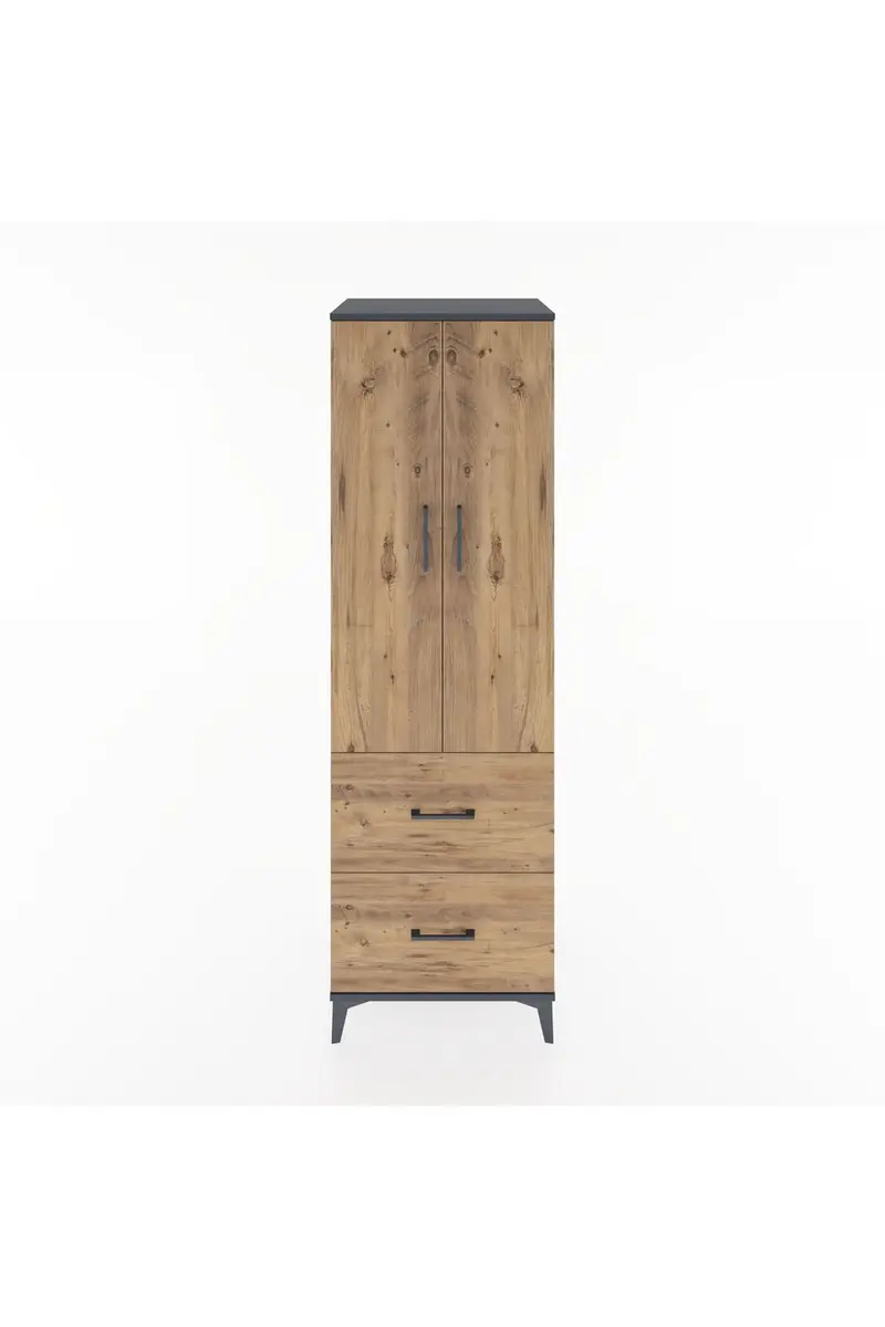 Hyperion Dolap 4 Raflı 2 Çekmeceli 2 Kapaklı 60x44x195