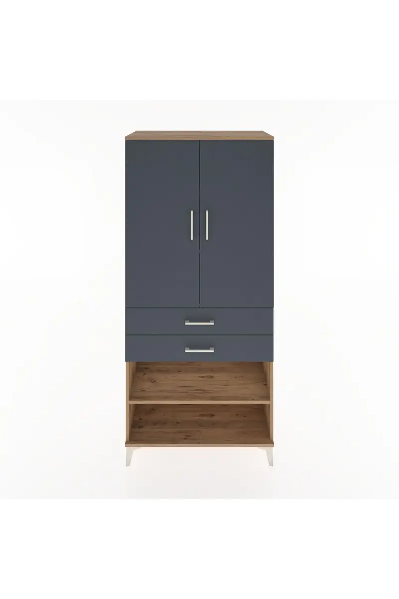 Hyperion Dolap 4 Raflı 2 Çekmeceli 2 Kapaklı 88x44x195