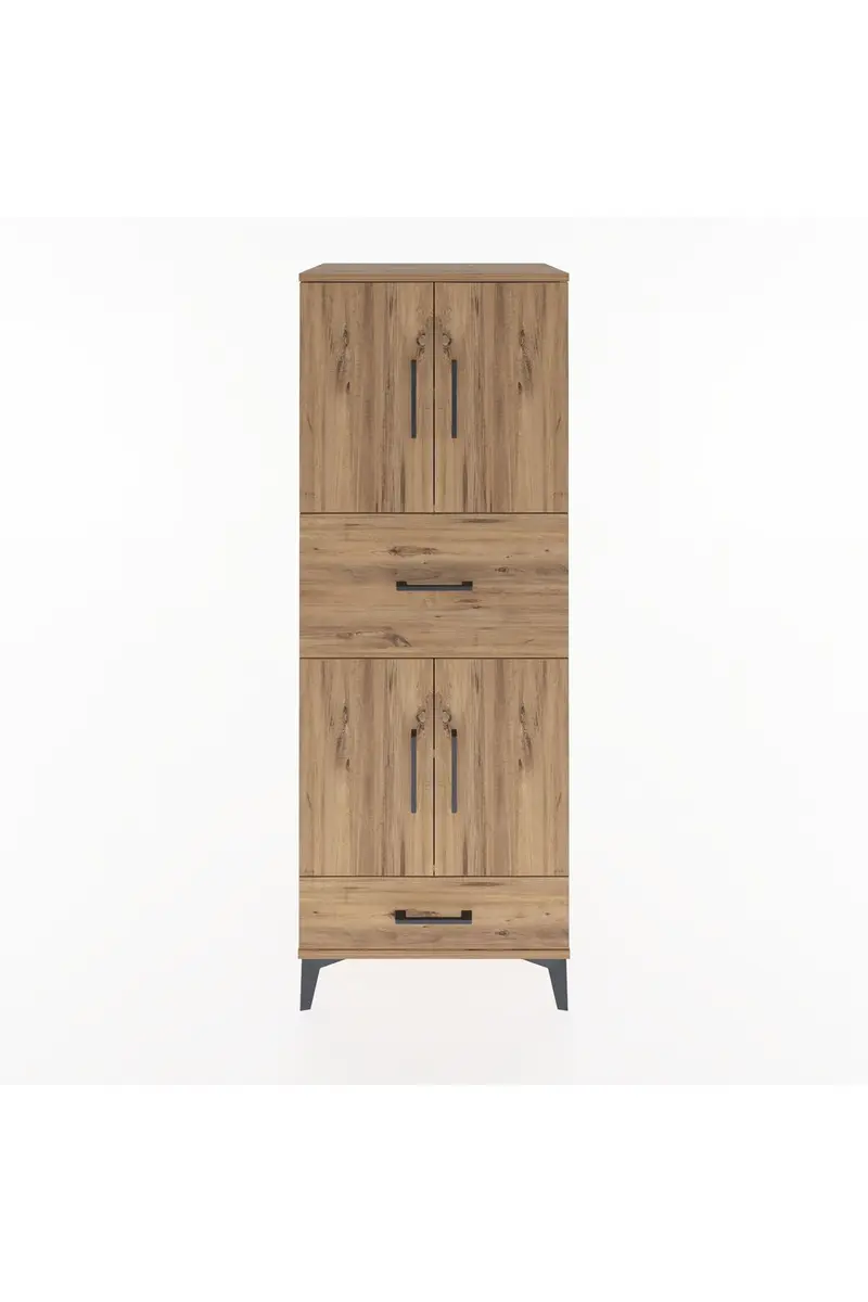 Hyperion Dolap 4 Raflı 2 Çekmeceli 4 Kapaklı 60x44x163