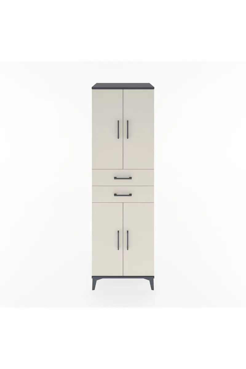 Hyperion Dolap 4 Raflı 2 Çekmeceli 4 Kapaklı 60x44x195