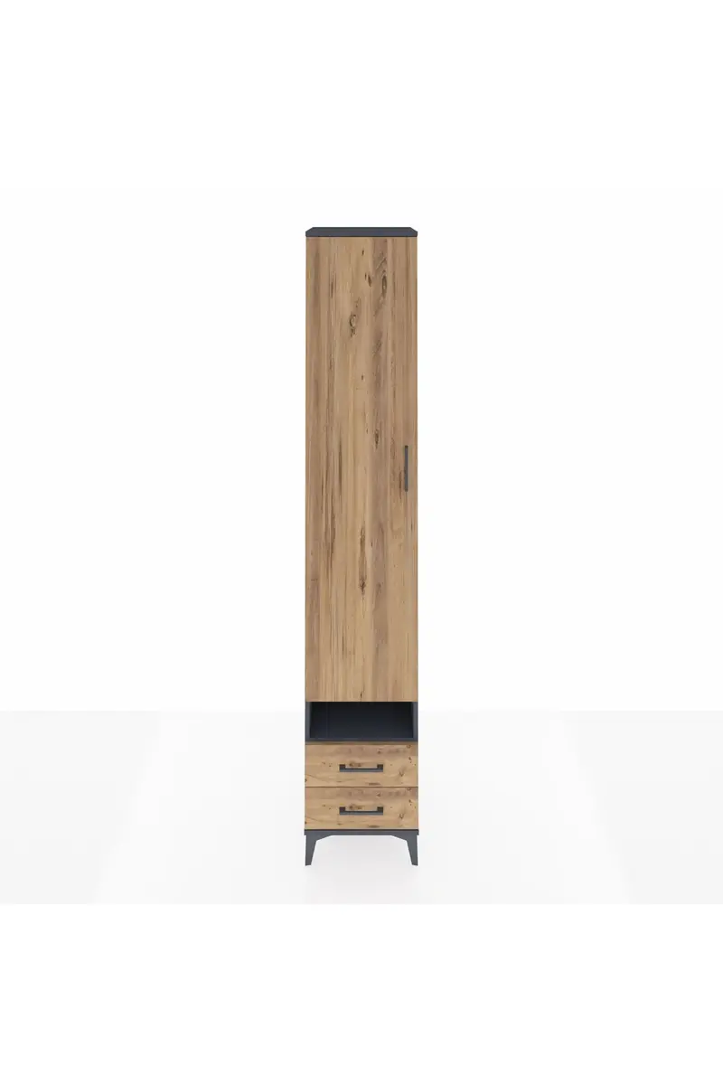 Hyperion Dolap 4 Raflı 2 Çekmeceli Tek Askılı 44x44x243