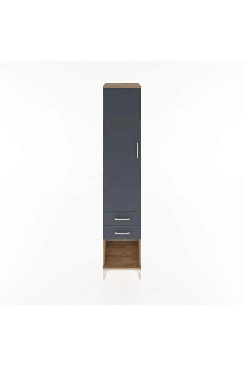 Hyperion Dolap 4 Raflı 2 Çekmeceli Tek Kapaklı 44x44x221