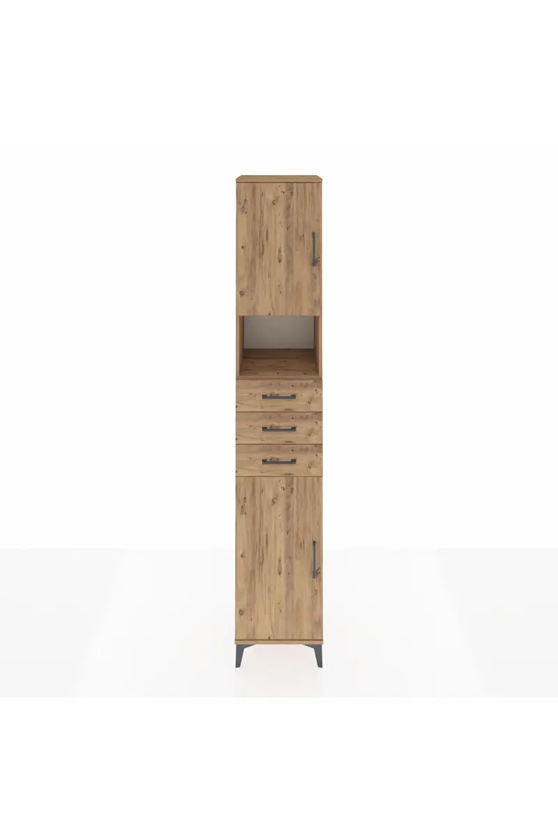 Hyperion Dolap 4 Raflı 3 Çekmeceli 2 Kapaklı 44x44x243