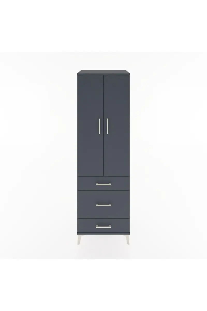 Hyperion Dolap 4 Raflı 3 Çekmeceli 2 Kapaklı 60x44x195