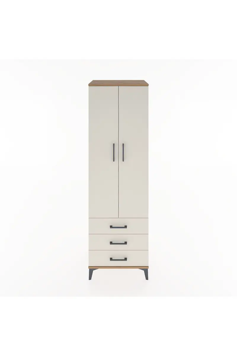 Hyperion Dolap 4 Raflı 3 Çekmeceli 2 Kapaklı 60x44x195