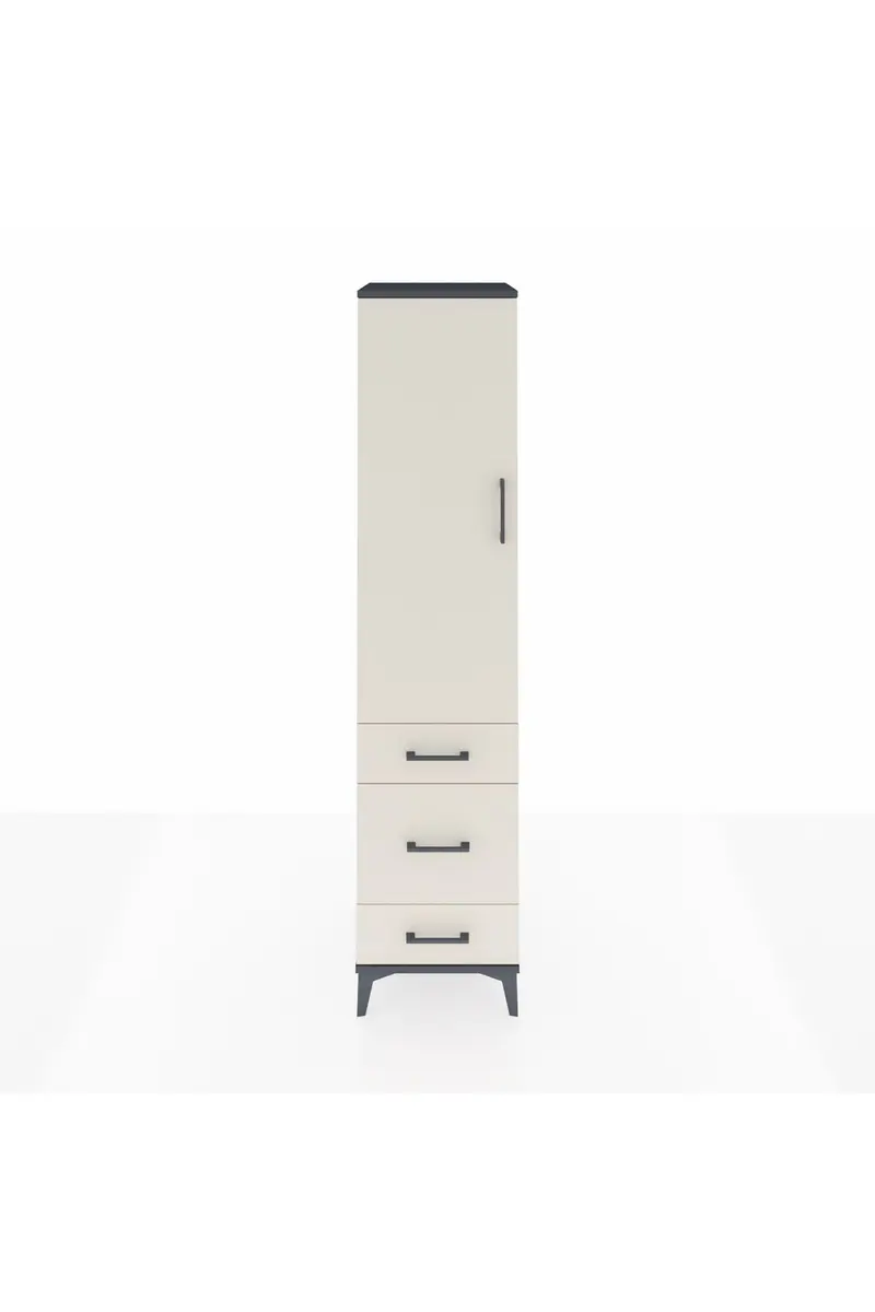 Hyperion Dolap 4 Raflı 3 Çekmeceli Tek Kapaklı 44x44x195