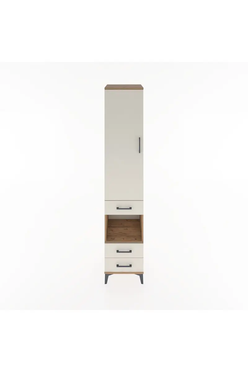 Hyperion Dolap 4 Raflı 3 Çekmeceli Tek Kapaklı 44x44x221