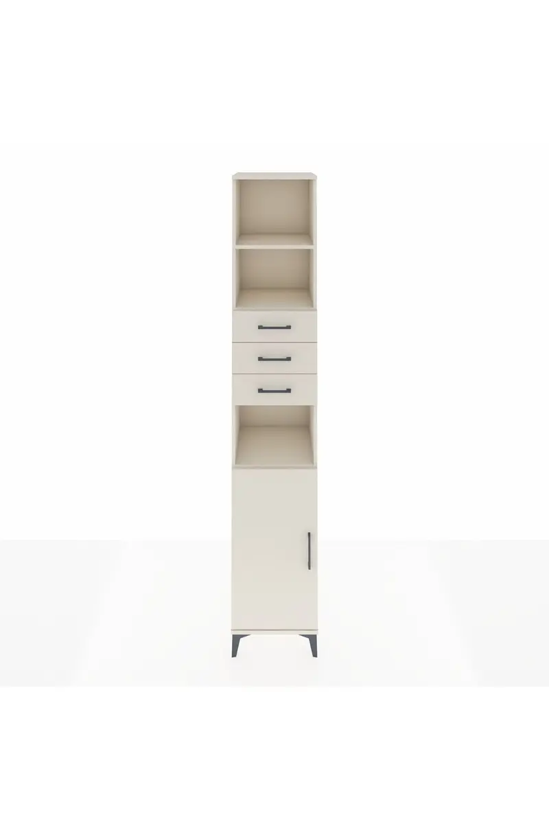 Hyperion Dolap 4 Raflı 3 Çekmeceli Tek Kapaklı 44x44x243