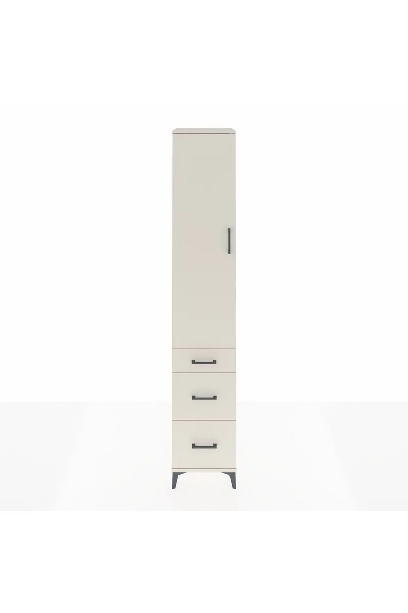 Hyperion Dolap 4 Raflı 3 Çekmeceli Tek Kapaklı 44x44x243